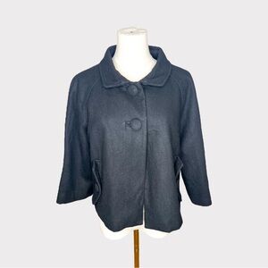 LUII Black Cropped Coat (Size S)